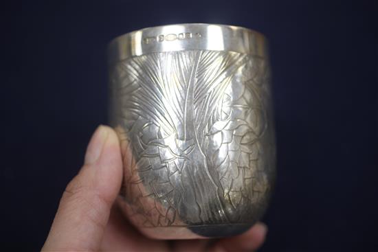 A matched set of four modern silver tumblers by Rod A. Kelly, 26 oz.